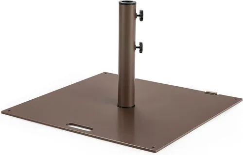 Miniatura 15 de Tangkula Base de sombrilla de patio de 35 libras, soporte de sombrilla resistente de 20 pulgadas, base cuadrada para sombrilla con almohadillas