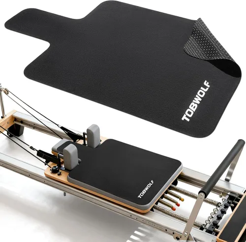 TOBWOLF Pilates Reformer Mat Towel, 39'' x 24'' Non-Slip Backing Exercise Mat for Pilates Reformer, Comfortable Experience with Sweat-Wicking &