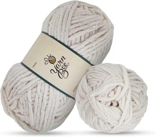 Miniatura 36 de Hilo Yarn Bee súper voluminoso para crochet y tejer – Rollo suave – 92,4 metros de hilo 100% poliéster para crochet, mantas, sombreros y más