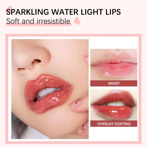 Miniatura 6 de Aceite de brillo labial hidratante Fovcos, aceite de brillo labial hidratante, brillo labial voluminizador, brillo labial transparente, aceite