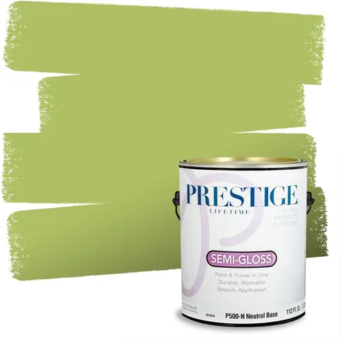 Miniatura 49 de PRESTIGE Pinturas Pintura interior e imprimación en uno, 1 galón, cáscara de huevo, aventura