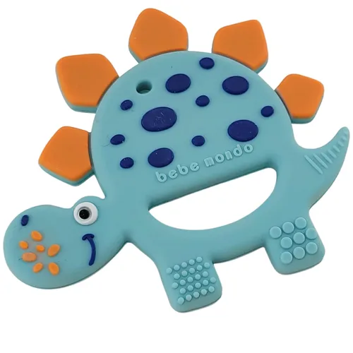 Bebe Mondo Juguetes de dentición de dinosaurio para bebés de 3 a 6 a 12 meses, mordedores para bebés de 0 a 3 a 6 a 12 meses para aliviar la