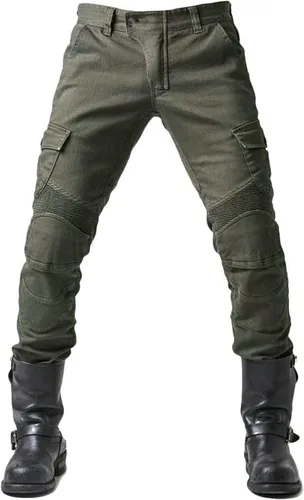 Pantalones de motociclista para hombre, para motocicleta, motocross, a la rodilla, a la cadera, pantalones blindados resistentes al desgaste