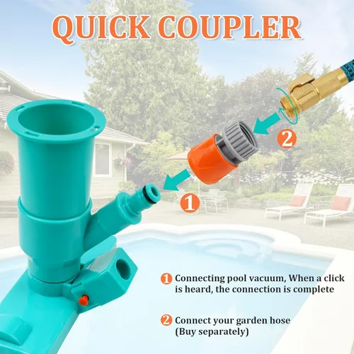 Miniatura 6 de 2 conectores de plástico para manguera de jardín, acoplador rápido de 3/4 pulgadas GHT hembra para aspiradora de piscina, limpiador subacuático