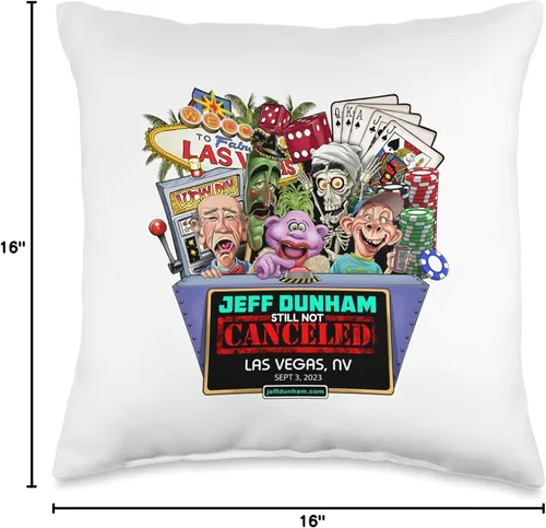 Miniatura 4 de JEFF DUNHAM Las Vegas, NV (2023) - Almohada de 16 x 16 pulgadas, multicolor