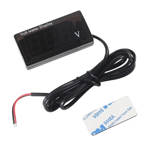 Miniatura 7 de 2 PCS Voltímetro Digital DC 5-28V para Coche, Medidor de Voltaje 12V, Medidor de Audio para Coche, Pantalla LED, Medidor 12V Impermeable, Medidor
