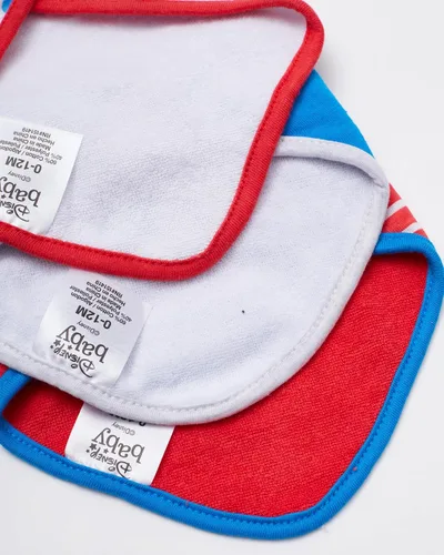 Miniatura 5 de Disney Mickey Mouse - Babero bandana para bebé, paquete de 3 baberos de Mickey Mouse (azul/rojo/gris, 0-12 meses)