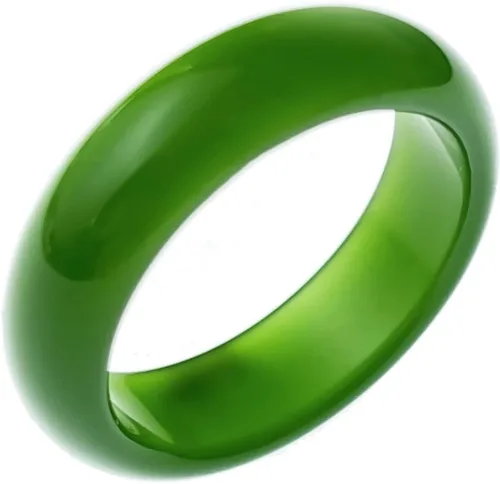 Anillo de jade - Jade hetian verde naturalblanco, anillos de jade verde para mujeres y hombres, joyería de jade, regalos para mujeres (tamaño del
