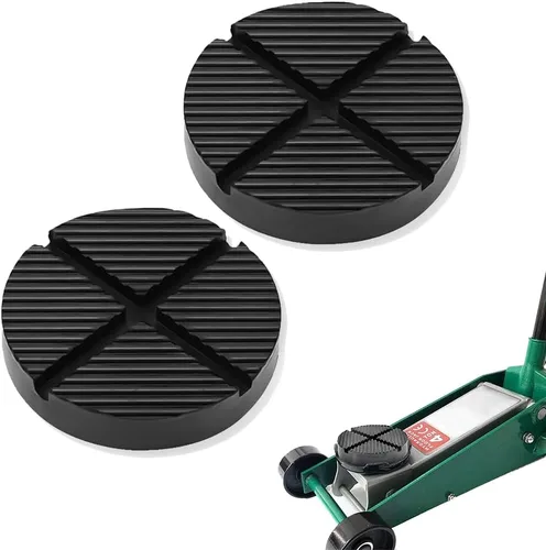 2 almohadillas para gato de piso, adaptador de goma negra que proporciona amortiguación, adaptador universal para gato de soldadura con ranuras