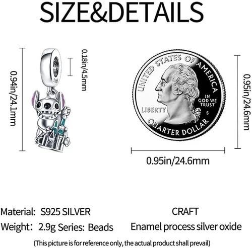 Miniatura 5 de LIGHTDOG 925 Sterling Silver Beads Charms fits Pandora Charm Bracelets for Woman Cartoon Avatar Dangle Pendant Bead,Girl Jewelry Beads Gifts for