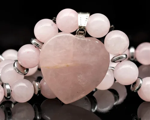 Miniatura 16 de Colgante de corazón de aventurina natural, Collar de cuentas de aventurina genuina, Collar de piedra verde, Collar de piedras preciosas, Cuentas