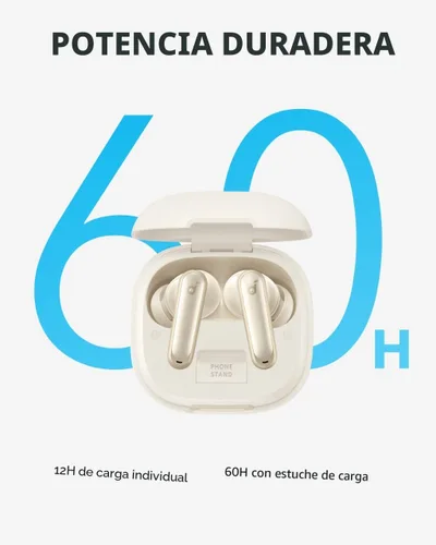 Miniatura 4 de Soundcore P40i by Anker, auriculares inalámbricos con cancelación de ruido, cancelación de ruido adaptativa a ambientes, graves pesados, tiempo