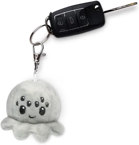 Miniatura 3 de TeeTurtle - Llavero de peluche (araña gris feliz)