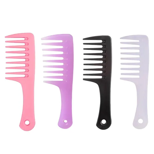 Miniatura 14 de Mini peines para el cabello, paquete de 2 peines pequeños y anchos para mujer, peine de ducha portátil para cabello rizado, largo, húmedo y seco