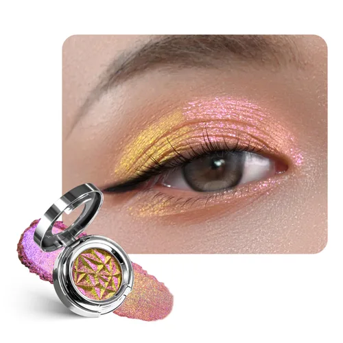 Miniatura 12 de CHARMACY Sombra de ojos multicromática con purpurina, sombra de ojos brillante con pigmentación intensa, sombra de ojos con acabado duocromático