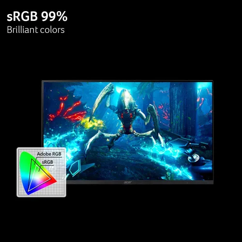 Miniatura 6 de Acer Nitro Monitor para juegos de 23.8" Full HD 1920 x 1080 IPS ZeroFrame AMD FreeSync Frecuencia de actualización de 144Hz 1ms (VRB)