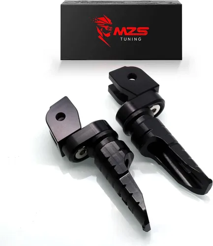Miniatura 11 de MZS Estriberas de motocicleta compatibles con ZX4R ZX4RR ZX25R EX 400 Z400 2018-2025, estriberas delanteras ajustables para pedal, color negro CNC