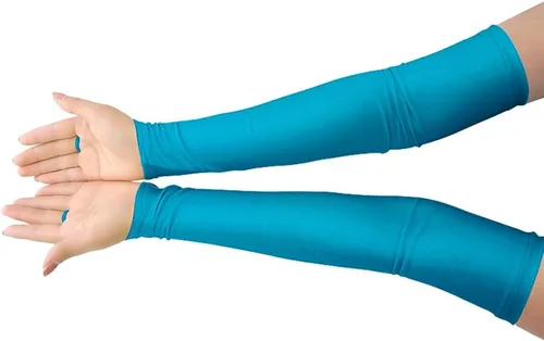 Miniatura 23 de Shinningstar Guantes largos de elastano elástico sin dedos sobre el codo para niñas y niños adultos