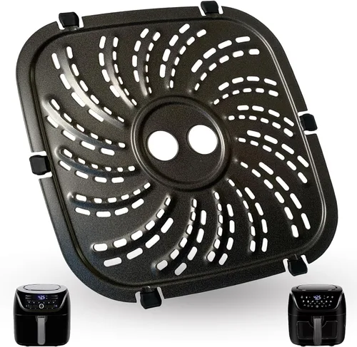 Miniatura 12 de BeranWung - Bandeja para freidora de aire de 2 cuartos para freidora de aire Chefman/Dash/PowerXL/Bella Pro Series, redonda, antiadherente, parrilla