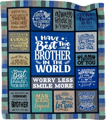 Regalos para Hermano Manta, Regalos para Hermano de Hermana, Regalos de Navidad y Cumpleaños para Hermanos Adultos, Regalos para Hermanos Mayores