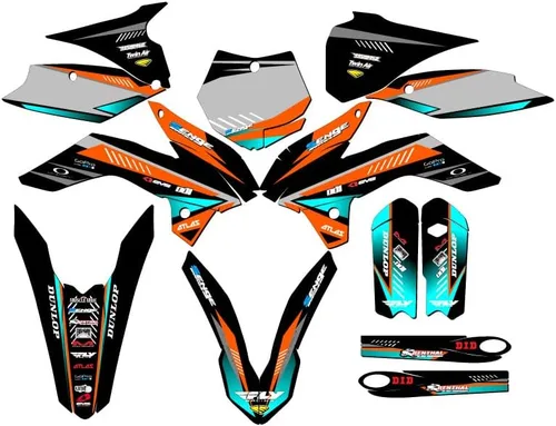 Miniatura 13 de Kit de base de gráficos Senge SX 105 Surge Black Senge 2013-2014 compatible con KTM