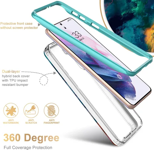 Miniatura 3 de ESDOT - Funda protectora para celular Samsung Galaxy S21, de grado militar, resiste caídas de 21 pies (probado), con diseños modernos, para niñas