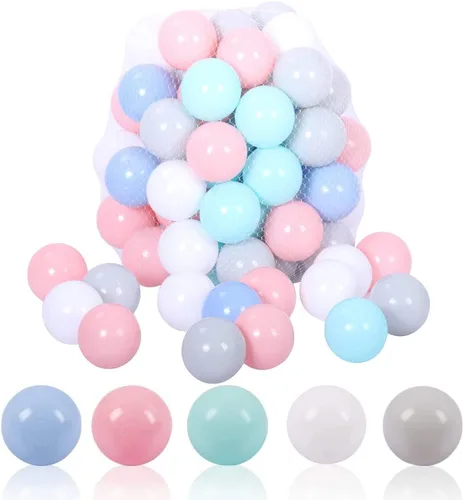 Miniatura 10 de LANGXUN 50 100 200 400 Bolas de Pelotero de Plástico Suave para Niños, Regalo para Cumpleaños de Bebé o Niño Pequeño, Navidad, Pelotero con Tienda
