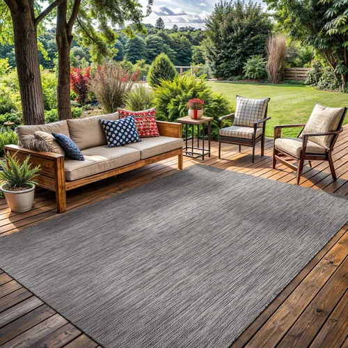 Miniatura 22 de Alfombra Lavable para Interiores y Exteriores 8x10 Resistente a la Intemperie Alfombras de Área Modernas de Yute Sólido para Porche Terraza Balcón