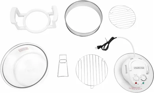 Miniatura 9 de Freidora de aire de convección de encimera de 18 cuartos de galón, freidora de aire de vidrio saludable transparente sin aceite, horno eléctrico
