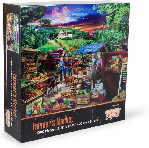 Miniatura 2 de Toynk Farmer's Market Country BPumpkin Puzzle para adultos y niños Difícil rompecabezas de 1000 piezas Divertidos regalos de cuarentena Teaser