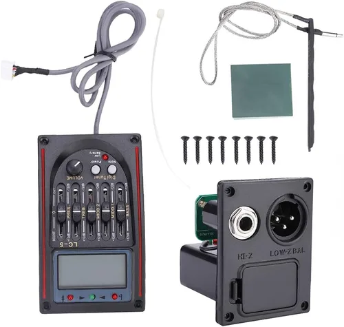 Pasamer - Afinador de pasamer, Pickup Lcd de 5 bandas para guitarra acústica preamplificador ecualizador Lc-5 ecualizador sintonizador