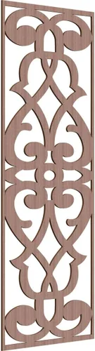 Miniatura 26 de 9 3/8"W x 24 3/8"H x 1/4"T Bellaire Decorativos Paneles de pared de madera calado, abedul