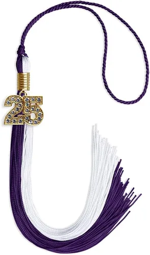 Miniatura 233 de Endea Graduation Borla de doble color con dije dorado (negro/oro brillante, 2022)