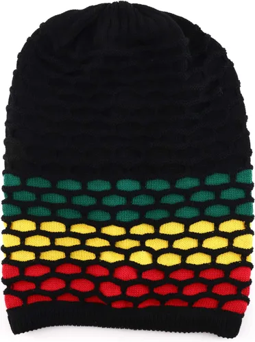Miniatura 3 de Rasta Dreadlock Reggae 100% algodón profundo corona larga Beanie Hat