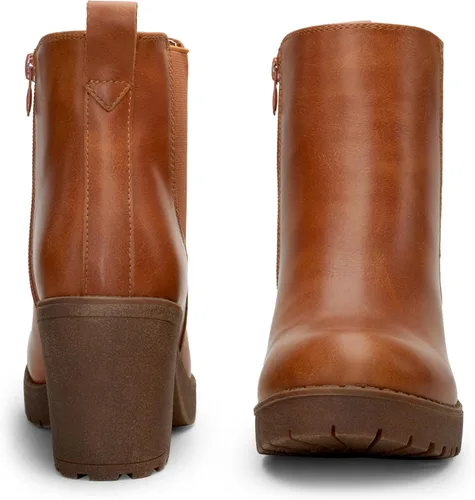 Miniatura 5 de Vepose Botines de moda para mujer, tacón bajo grueso, plataforma Chelsea para mujer
