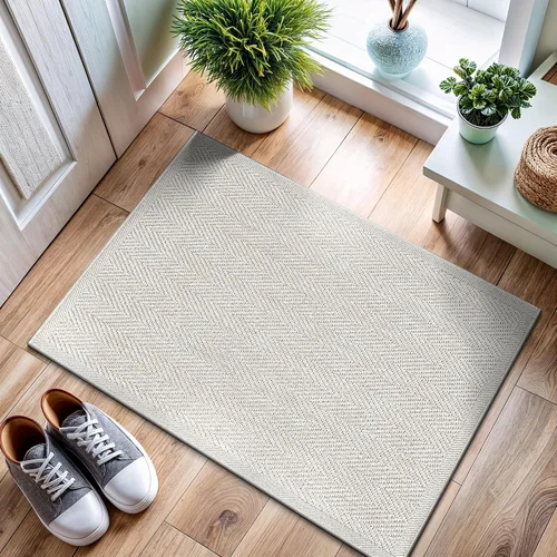 Miniatura 45 de CAMILSON Easy Alfombra de yute, 2 x 3 pulgadas, interiores y exteriores, fibra gris oscuro, para sala de estar, patio y cocina, diseño tejido