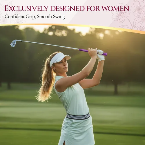 Miniatura 4 de SAPLIZE Puños de golf exclusivos para mujer, diseño cónico optimizado, elegante serie de colores sólidos, suaves, cómodos y absorbentes de golpes