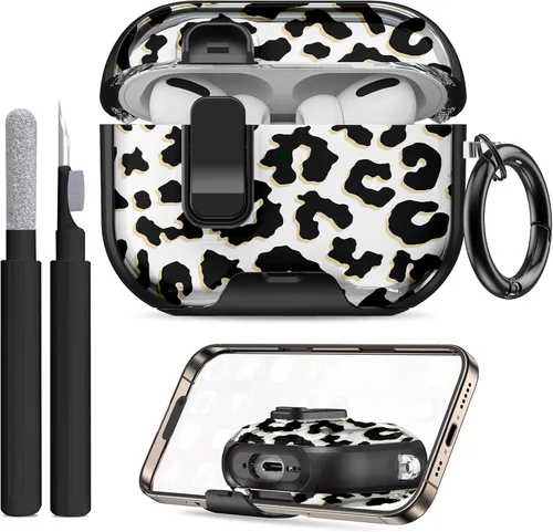 Miniatura 17 de Funda compatible con Airpods Pro 3 (2025) con soporte para teléfono y kit de limpieza, bonito clip de silicona suave para Apple AirPods Pro de 3ª