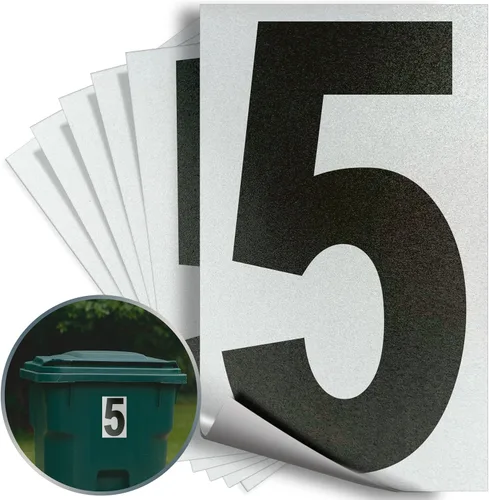 Miniatura 53 de iSYFIX Calcomanías de vinilo negro número 0 (Zero) – Paquete de 6 calcomanías de 1.5 pulgadas – Calcomanías de alta calidad, fondo reflectante