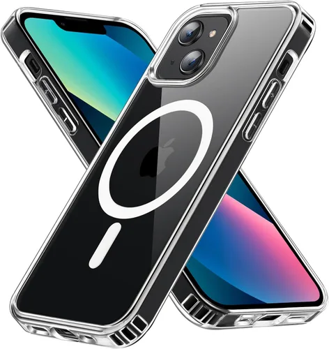 Miniatura 14 de Diseño de protección perfecto para iPhone 13 y iPhone 14, compatible con MagSafe, amortiguador de esquina anticaídas, sensación de piel mate