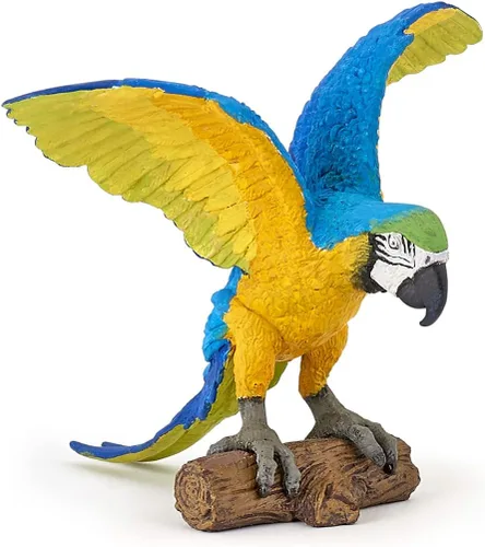 Papo - Figura de loro guacamayo azul - 3 años + 2-Multicolor