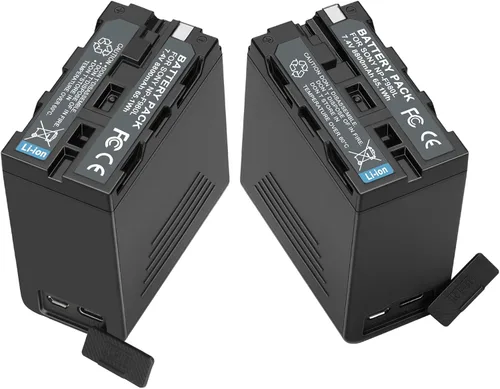 Miniatura 9 de JYJZPB Paquete de 2 baterías NP-F970 compatibles con Sony NPF970 NP-F960 NP-F950 NP-F930 NP-F550 NP-F530 NP-F570 y Sony Handycams, batería NP F970