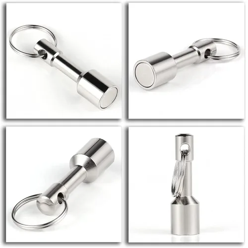 Miniatura 3 de Imán de Llavero para Prueba de Latón, Imanes de Bolsillo para Llavero con Fuerte Imán Magnético de Tierras Raras de Neodimio, Oro, Plata, Joyería