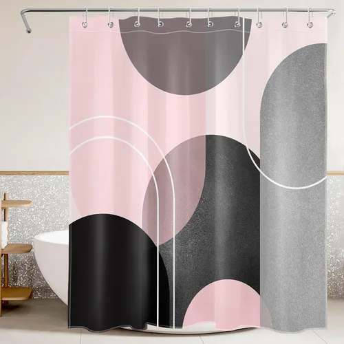 Miniatura 44 de EOBTAIN Cortina de ducha floral zen, lirio de agua blanca, mariposa y piedra zen gris, cortinas de ducha para baño, plantas, naturaleza, espiritual
