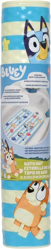 Miniatura 2 de Alfombra de baño Bluey para niños, niños pequeños y bebés, de 15.5 por 22 pulgadas, antideslizante, alfombrilla de baño con ventosas, lavable a
