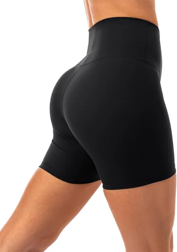Miniatura 5 de Lavento - shorts para ciclismo, yoga, para mujer con sensación de segunda piel, cintura alta, ultrasuave, tiro de 56 pulgadas.