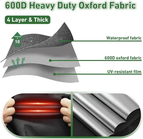 Miniatura 6 de 28 x 28 Cubiertas de Aire Acondicionado para Exterior con Soporte de Cubierta, Cubierta de CA Resistente al Agua de 600D, Cubiertas de Condensedor