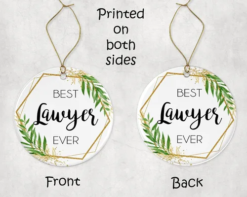 Miniatura 3 de Lawyer Christmas Ornament - Christmas Ornament Gift for Lawyer - World's Best Lawyer - Best Lawyer Ever - Lawyer Gifts Printed on One Side