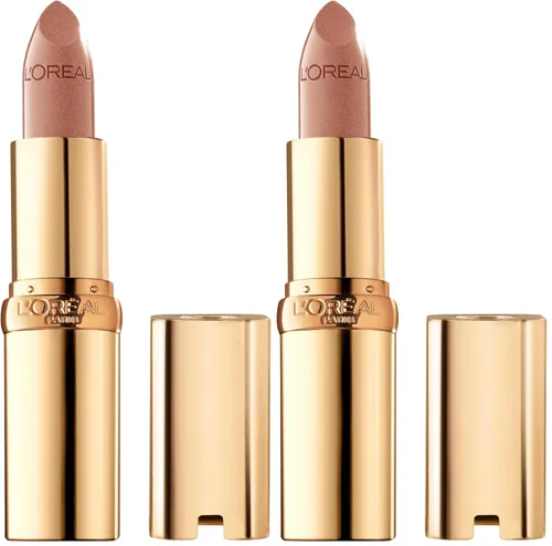 Miniatura 32 de L'Oreal Paris Colour Riche Original - Lápiz labial cremoso e hidratante satinado con aceite de argán y vitamina E, lava ardiente, 1 unidad Blazing