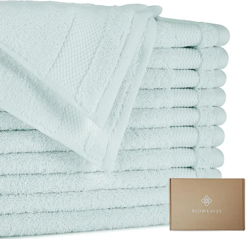 Miniatura 10 de BIOWEAVES 100% Algodón Orgánico 700 GSM Suave Juego de Toallas Premium de 6 Piezas Certificado GOTS, 2 Toallas de Baño, 2 Toallas de Mano y 2 Paños